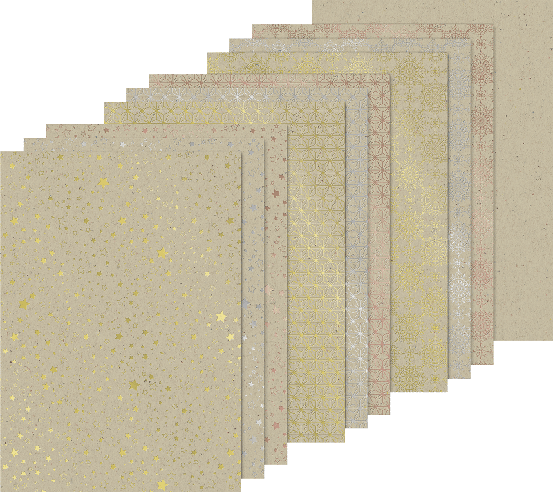 Bloc papier cartonné scrapbooking - 12 feuilles A4