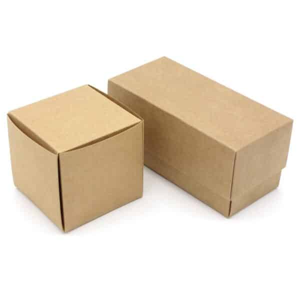 boites cadeau en kraft, carré et rectangle