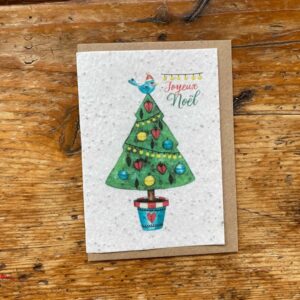 La carte à planter pour Noël avec motif sapin sera un cadeau en elle même ! Originale et fabriquée en France.