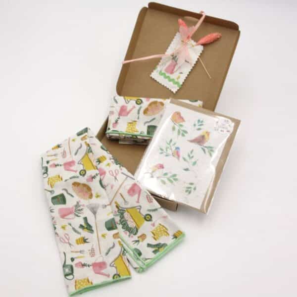 Kit de furoshiki avec carte à planter "les cartes de lulu".