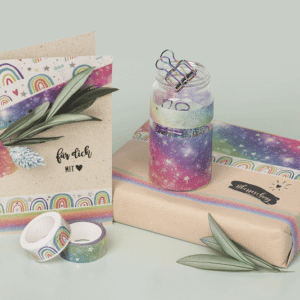 Création DIY de carte et paquet cadeau avec masking tape.