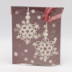 Kit créatif décoration de noel flocons en macramé à suspendre