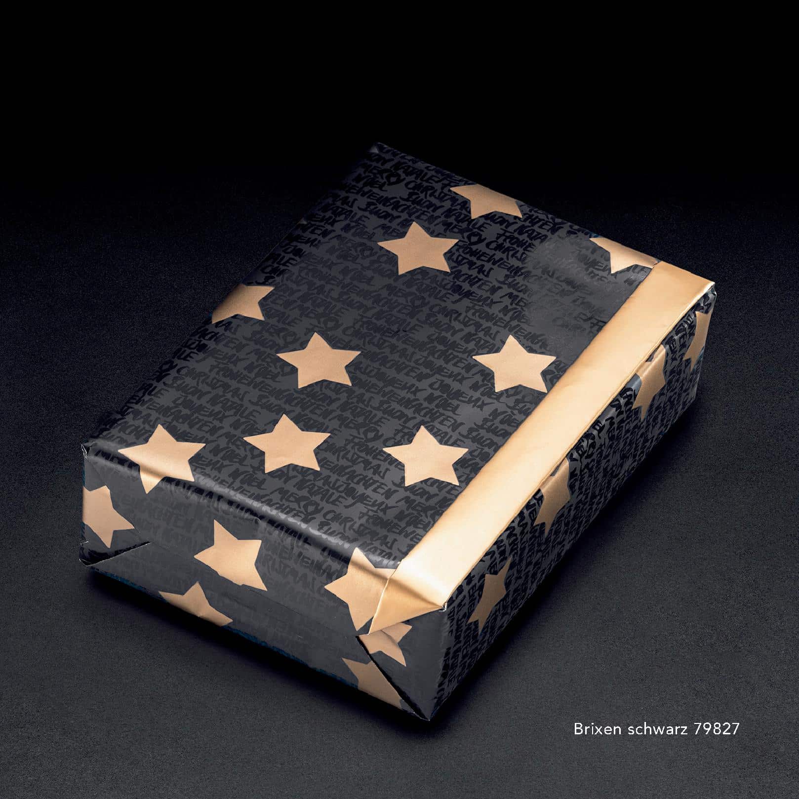 Papier cadeau noir pois dore – L'Art du Papier Paris