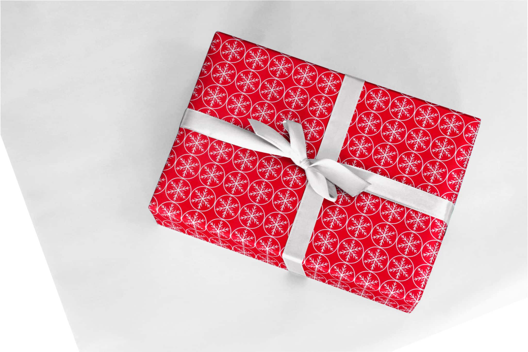 Papier cadeau Noel rouge - flocon - 5m - Les ptits papiers de Marie