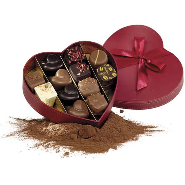 Boite forme coeur pour chocolat. Idéal pour la Saint Valentin