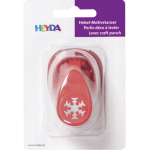 La perforatrice de Noël de marque Heyda. Parfaite pour le scrapbooking avec son motif flocon de neige.
